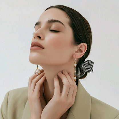 Earrings TUBES Collection: Moss Pearl Earrings