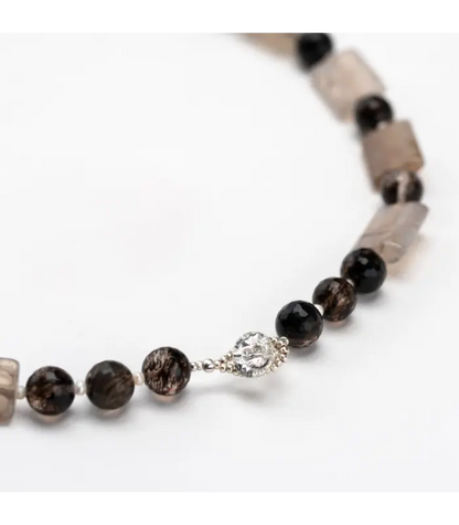 Necklace Unisex Dragon Vein Agate Quartz Necklace