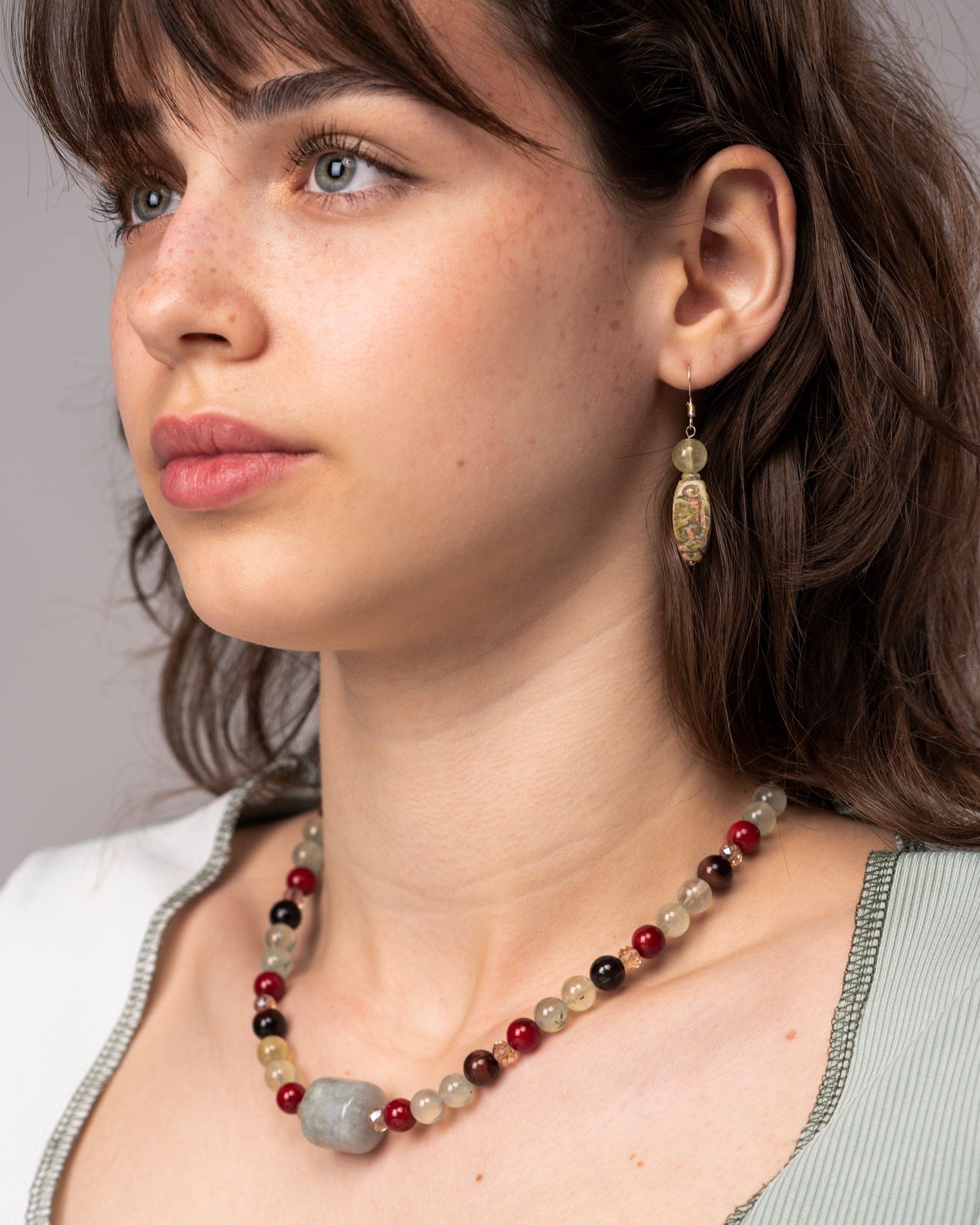 Necklace choker Vibrance Handmade Jade Necklace - Healing Crystal