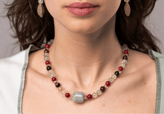 Necklace choker Vibrance Handmade Jade Necklace - Healing Crystal